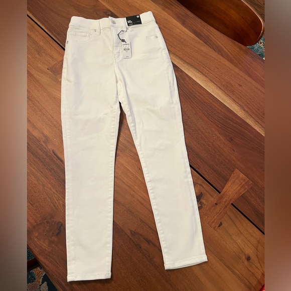 NWT Express White Jeans Skinny High Rise 0 short - Picture 1 of 4
